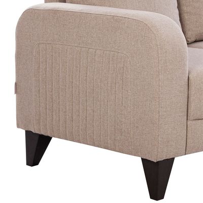 London 3+2+1 Seater Fabric Sofa Set - Warm Beige