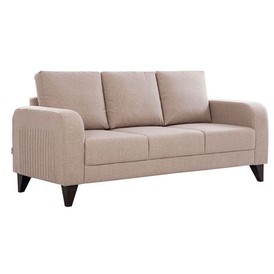 London 3 Seater Fabric Sofa - Warm Beige