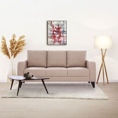 London 3 Seater Fabric Sofa - Warm Beige