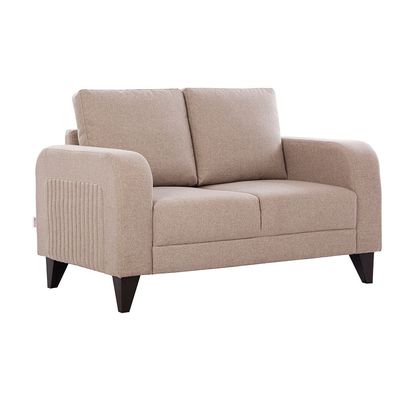 London 2 Seater Fabric Sofa - Warm Beige