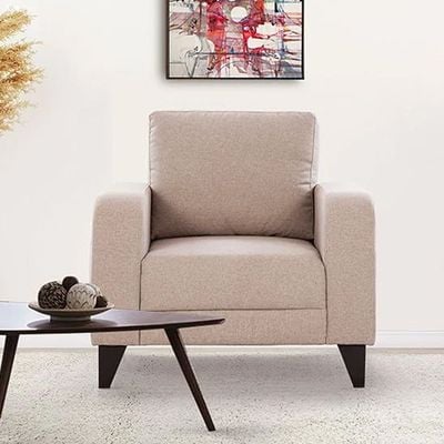 London 1 Seater Fabric Sofa - Warm Beige