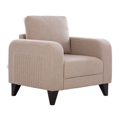 London 1 Seater Fabric Sofa - Warm Beige