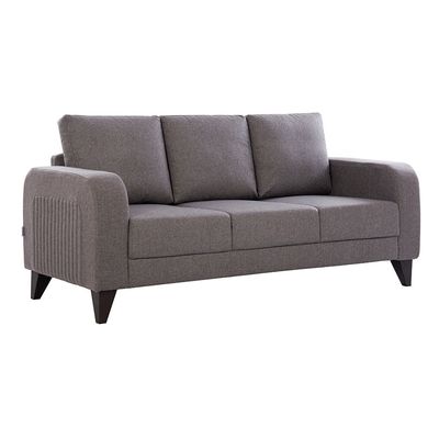 London 6-Seater Fabric Sofa Set - Ash Grey - With 2-Year Warranty