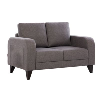 London 2-Seater Fabric Sofa - Ash Grey - With 2-Year Warranty
