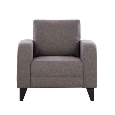 London 1-Seater Fabric Sofa - Ash Grey - With 2-Year Warranty
