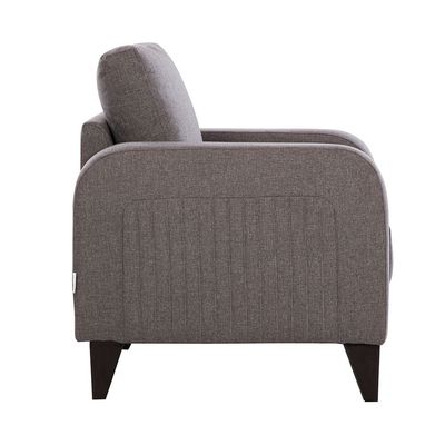 London 1-Seater Fabric Sofa - Ash Grey - With 2-Year Warranty