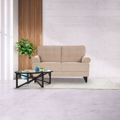 Bradley 2 Seater Fabric Sofa - Ecru