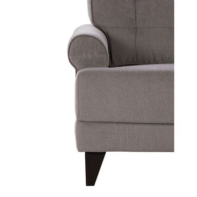 Bradley 6-Seater Fabric Sofa Set - Onyx Grey - With 2-Year Warranty