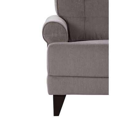 Bradley 3-Seater Fabric Sofa - Onyx Grey - With 2-Year Warranty