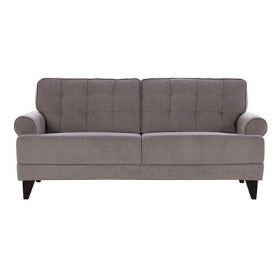 Bradley 3-Seater Fabric Sofa - Onyx Grey - With 2-Year Warranty