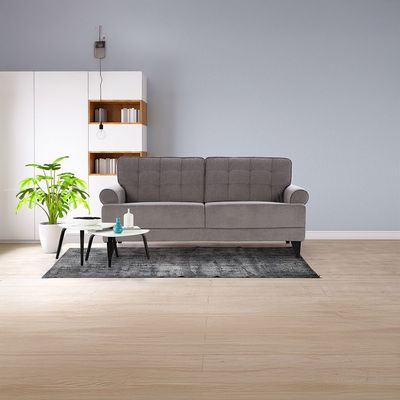 Bradley 3-Seater Fabric Sofa - Onyx Grey - With 2-Year Warranty