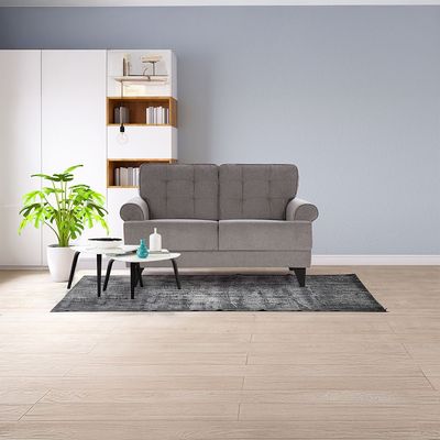 Bradley 2-Seater Fabric Sofa - Onyx Grey - With 2-Year Warranty