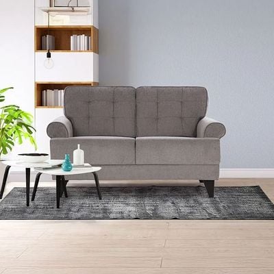 Bradley 2-Seater Fabric Sofa - Onyx Grey - With 2-Year Warranty