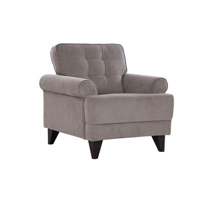 Bradley 1-Seater Fabric Sofa - Onyx Grey - With 2-Year Warranty