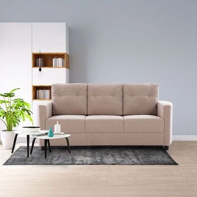 Nottingham 3-Seater Fabric Sofa - Desert Sand - With 2-Year Warranty