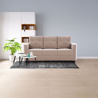 Nottingham 3-Seater Fabric Sofa - Desert Sand - With 2-Year Warranty