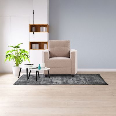 Nottingham 1-Seater Fabric Sofa - Desert Sand - With 2-Year Warranty