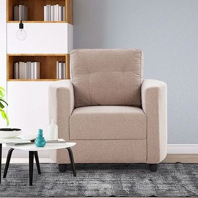 Nottingham 1-Seater Fabric Sofa - Desert Sand - With 2-Year Warranty
