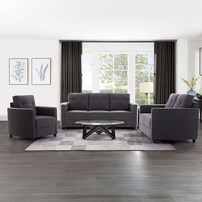 Nottingham 3+2+1 Seater Fabric Sofa Set - Dark Slate Grey