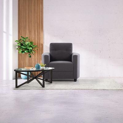Nottingham 1 Seater Fabric Sofa - Dark Slate Grey