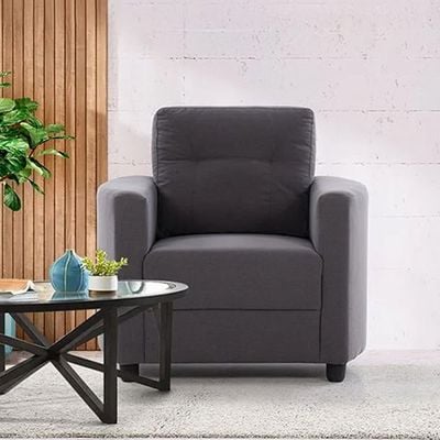 Nottingham 1 Seater Fabric Sofa - Dark Slate Grey