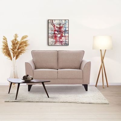 Polo 2-Seater Fabric Sofa - Classic Beige - With 2-Year Warranty