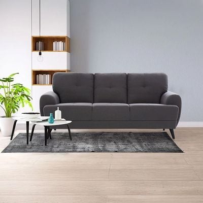 Lina 3 Seater Fabric Sofa - Grey