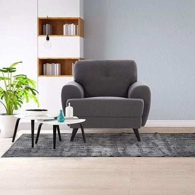 Lina 1 Seater Fabric Sofa - Grey