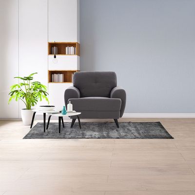 Lina 1 Seater Fabric Sofa - Grey