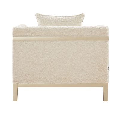 Azalea 1 Seater Fabric Sofa - Beige/Champagne Gold