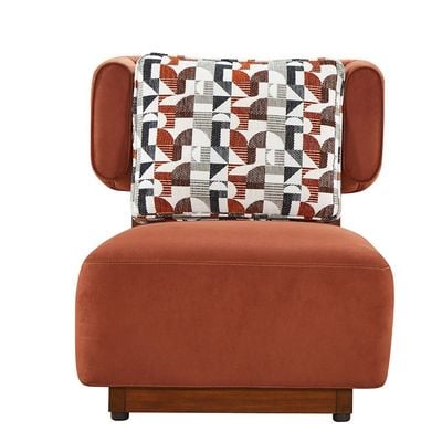 Kumo 1 Seater Fabric Sofa - Rust