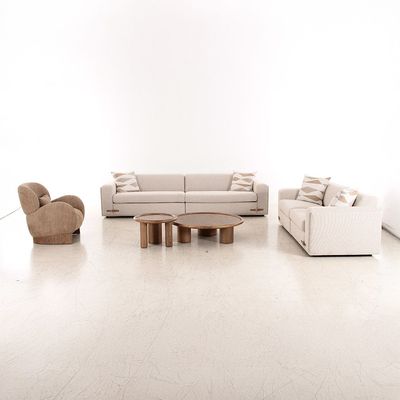 Nordomi 3+2+1 Seater Fabric Sofa Set - Beige