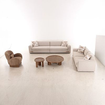 Nordomi 3+2+1 Seater Fabric Sofa Set - Beige