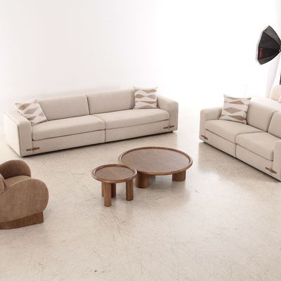 Nordomi 3 Seater Fabric Sofa - Beige