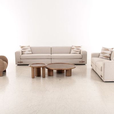 Nordomi 3 Seater Fabric Sofa - Beige