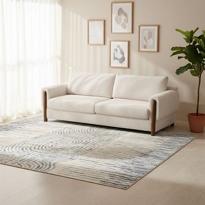 Oboro 3 Seater Fabric Sofa - Beige