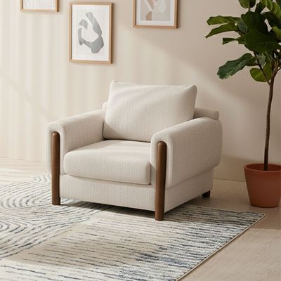 Oboro 1 Seater Fabric Sofa - Beige