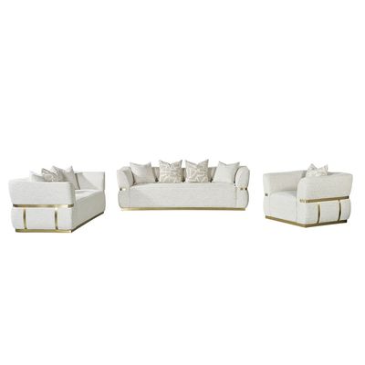 Oru 3+2+1 Seater Fabric Sofa Set-Light Grey