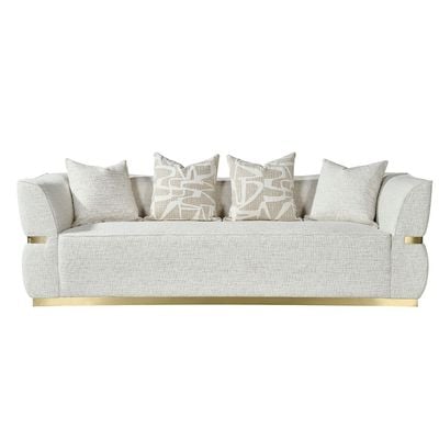 Oru 3 Seater Fabric Sofa-Light Grey