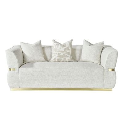 Oru 2 Seater Fabric Sofa-Light Grey