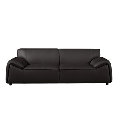 Tokishi 3 Seater Full Leather Sofa - Black