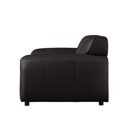 Tokishi 3 Seater Full Leather Sofa - Black