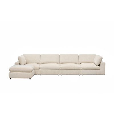 Neithan Corner Wedge Fabric Sofa - Beige
