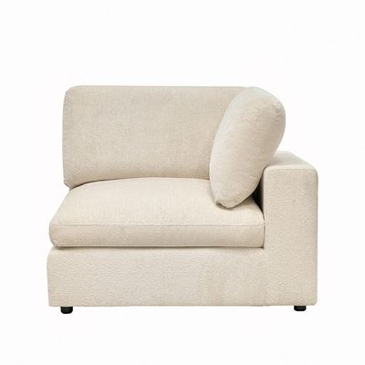 Neithan Corner Wedge Fabric Sofa-Beige