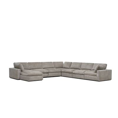 Neithan Corner Wedge Fabric Sofa - Taupe
