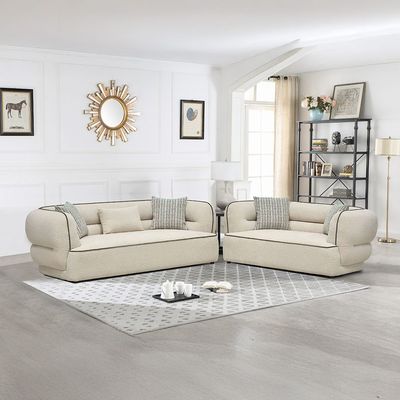Glenn 3+2 Seater Fabric Sofa Set - Beige