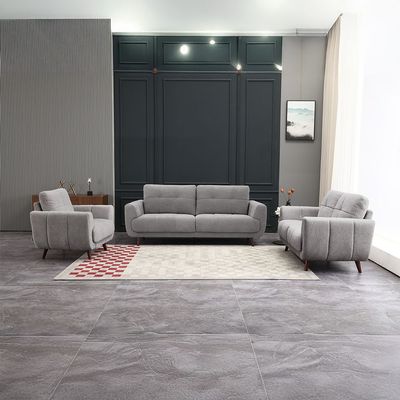 Alfa 3 Seater Fabric Sofa - L.Grey