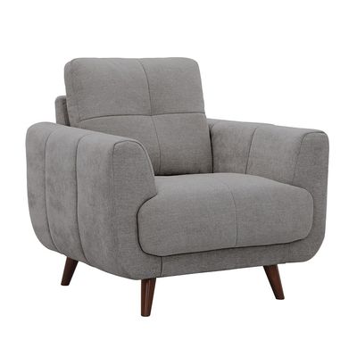Alfa 1 Seater Fabric Sofa - L.Grey