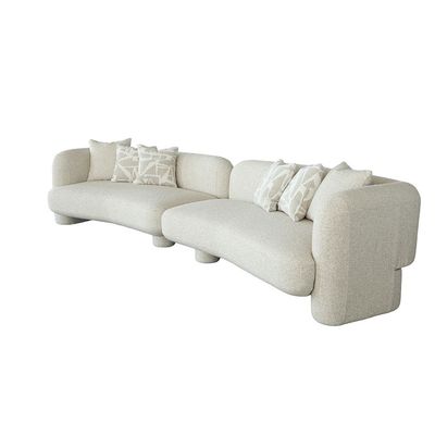Yugen 4+1+1 Seater Fabric Sofa Set -Beige