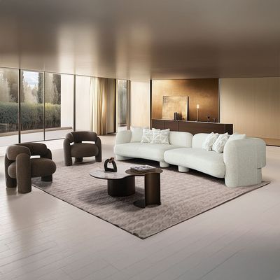 Yugen 4+1+1 Seater Fabric Sofa Set -Beige